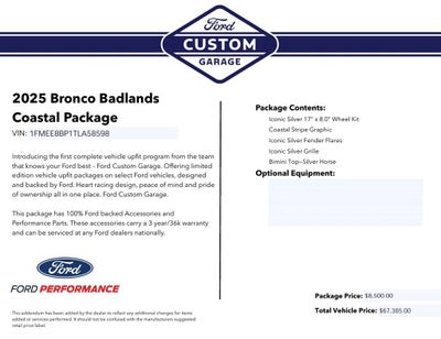 2026 Ford Bronco Outer Banks Coastal Package