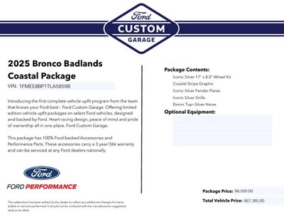 2026 Ford Bronco Outer Banks Coastal Package