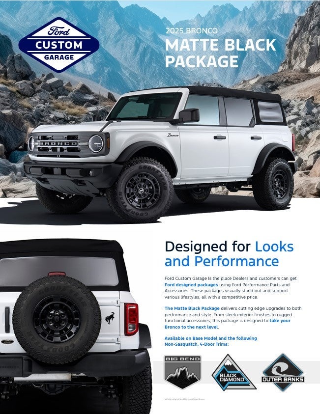 2026 Ford Bronco Outer Banks Matte Black Package